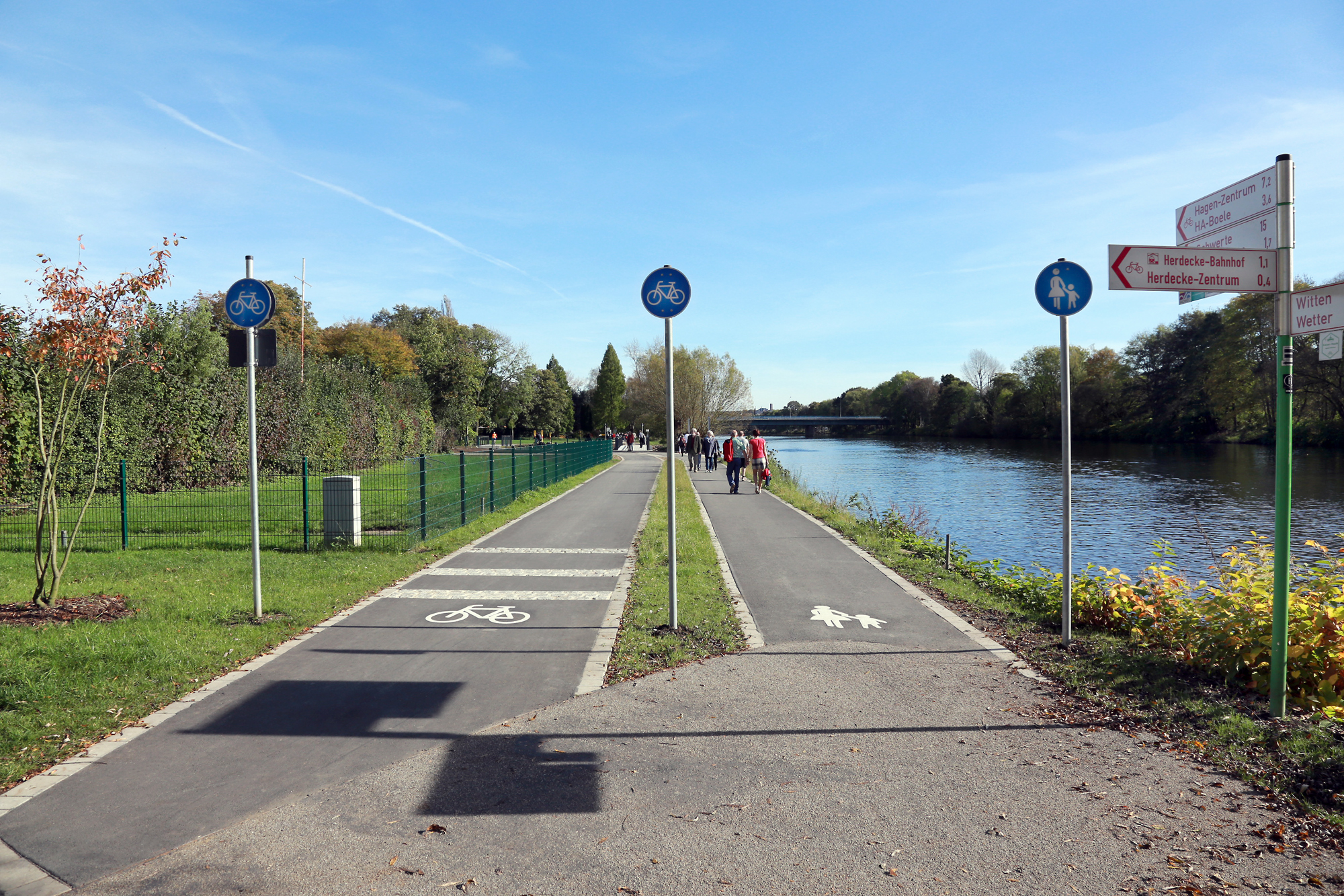 Radweganlage in Herdecke